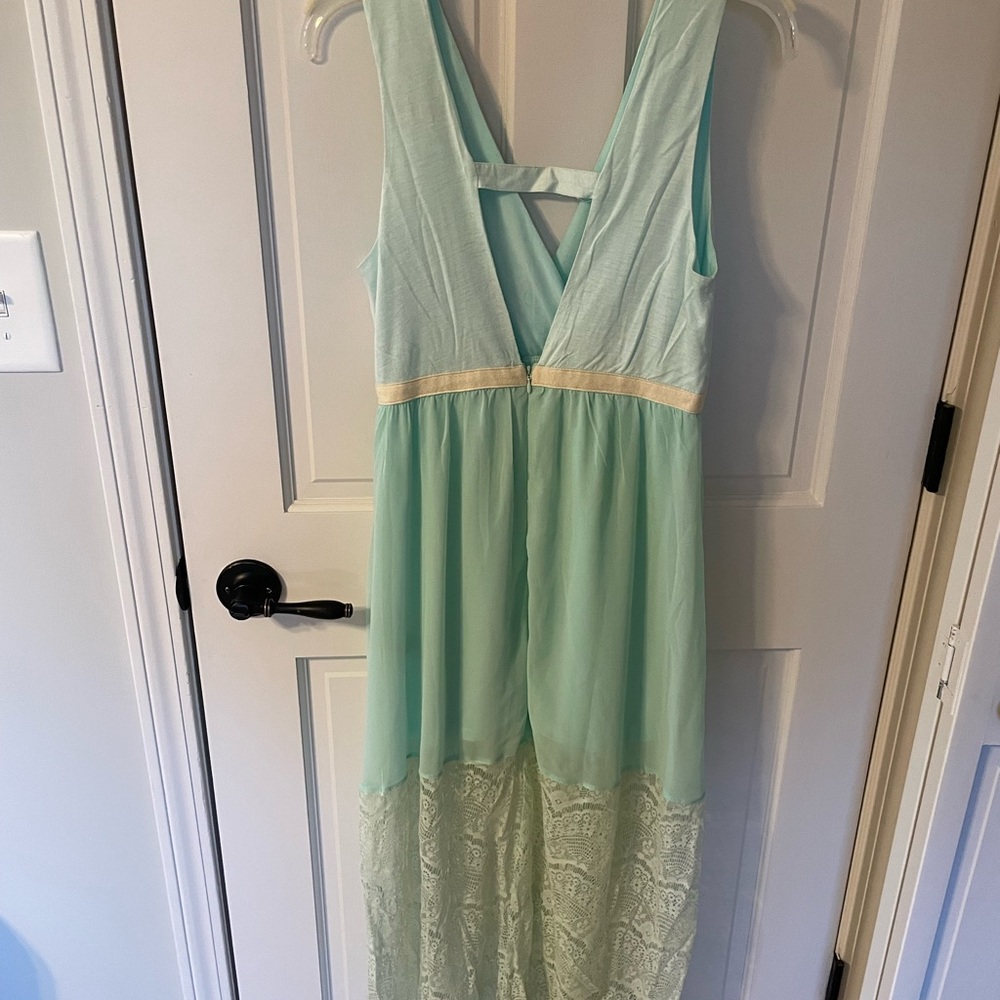 Light blue size medium floor length